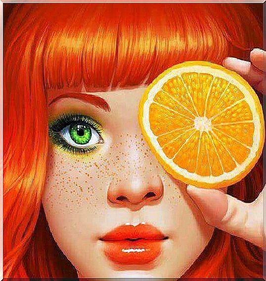 orange woman