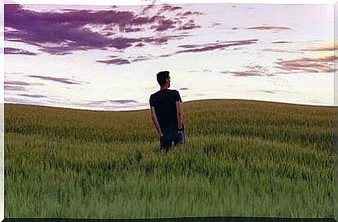 Man in a field