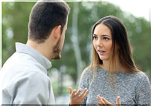 Girl arguing with boyfriend