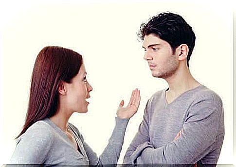 Girl talking to a boy