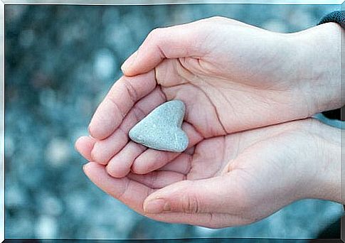 Heart shaped stone