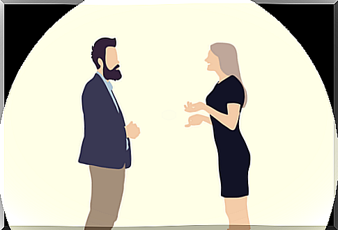 Illustration of a couple arguing.