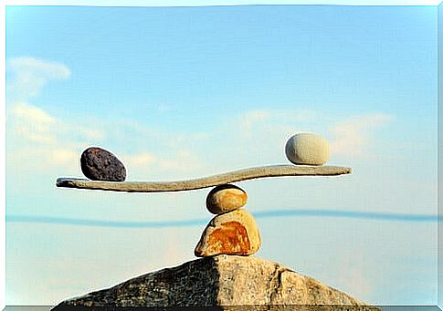 Balance with stones and wood