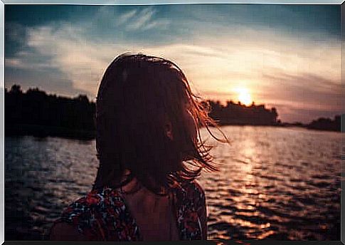 Woman looking at the horizon