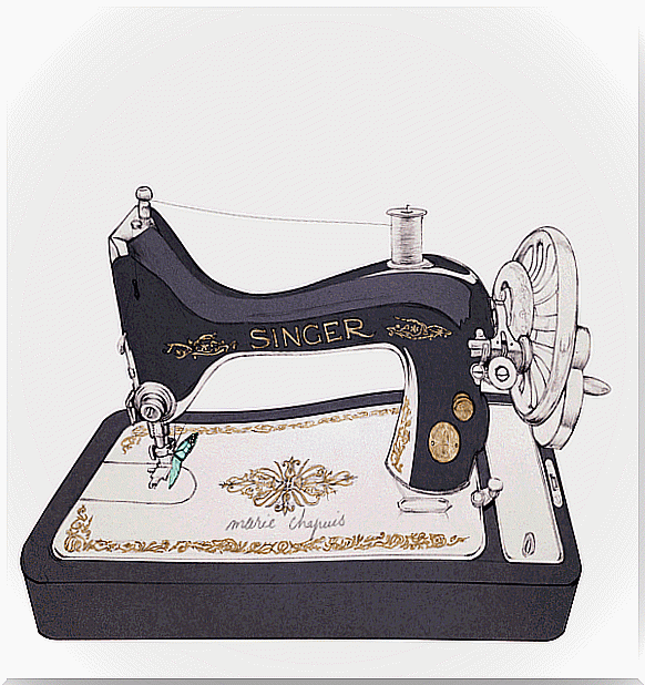 sewing machine and butterfly time