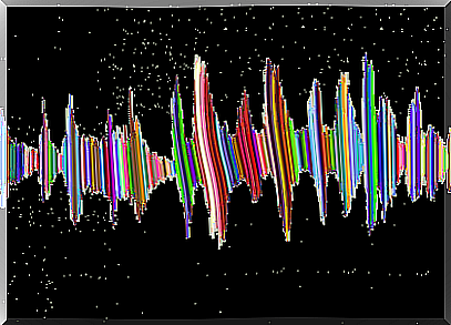 Colorful sound wave